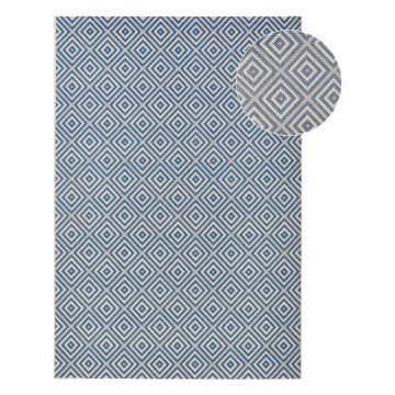 Covor de exterior NORTHRUGS Karo, 160 x 230 cm, albastru