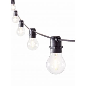 Ghirlanda luminoasa de exterior cu 10 LED-uri, Bright Transparent / Negru, L840 cm