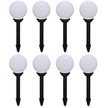 Lămpi de exterior pentru alee LED 8 buc. 15 cm cu țăruș de sol