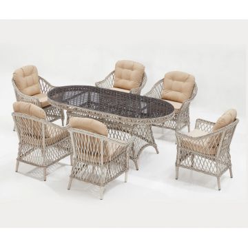 Set mobilier de gradina, Divona, Nova, Crem