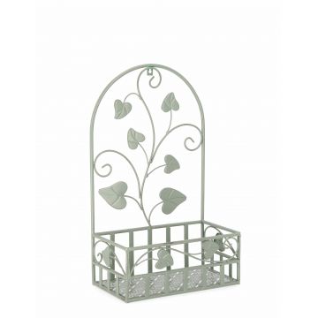 Suport de perete pentru ghivece, din metal, Harriet S Rectangle Verde Mint, L32xl17xH51 cm