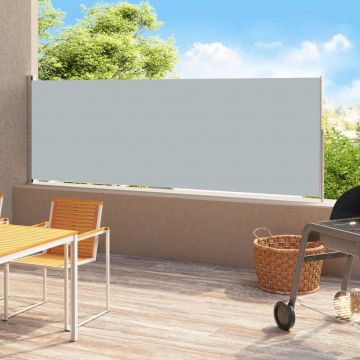 vidaXL Copertină laterală retractabilă de terasă, gri, 220x500 cm