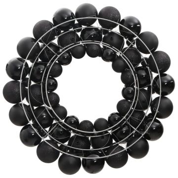 vidaXL Coroană de Crăciun, negru, 45 cm, polistiren