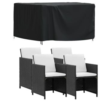 vidaXL Husă mobilier de grădină negru 113x113x73 cm impermeabilă 420D