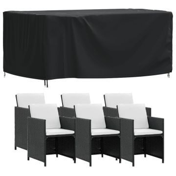 vidaXL Husă mobilier de grădină negru 172x113x73 cm impermeabilă 420D