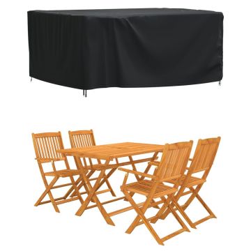 vidaXL Husă mobilier de grădină negru 180x140x90 cm impermeabilă 420D