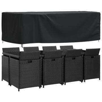 vidaXL Husă mobilier de grădină negru 229x113x73 cm impermeabil 420D