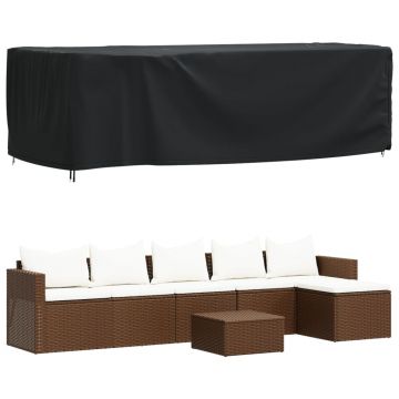 vidaXL Husă mobilier de grădină negru 300x140x90 cm impermeabilă 420D