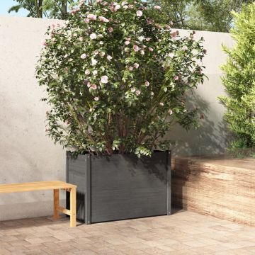 vidaXL Jardinieră de grădină, gri, 100x50x70 cm, lemn masiv de pin