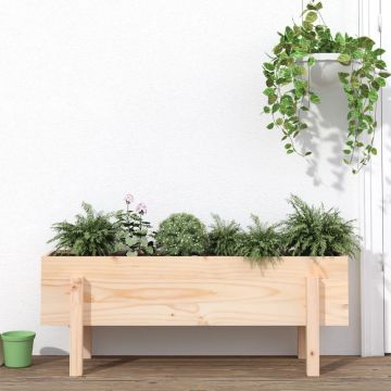vidaXL Strat înălțat de grădină, 101x30x38 cm, lemn masiv de pin