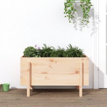 vidaXL Strat înălțat de grădină, 101x50x57 cm, lemn masiv de pin