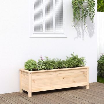 vidaXL Strat înălțat de grădină, 119,5x40x39 cm, lemn masiv de pin