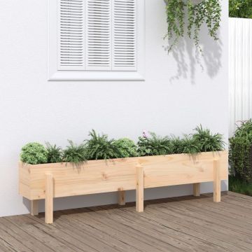 vidaXL Strat înălțat de grădină, 160x30x38 cm, lemn masiv de pin