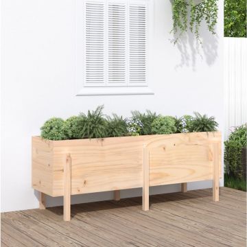 vidaXL Strat înălțat de grădină, 160x50x57 cm, lemn masiv de pin