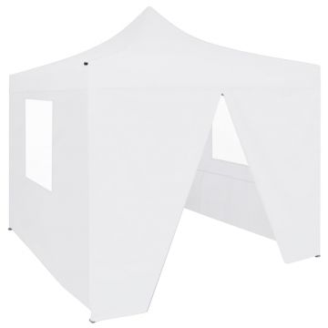 vidaXL Cort de petrecere pliabil cu 4 pereți, alb, 3 x 3 m, oțel