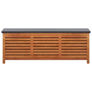 vidaXL Ladă depozitare grădină, 150x50x55 cm, lemn masiv de eucalipt