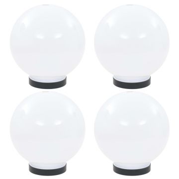 vidaXL Lămpi glob cu LED, 4 buc., 20 cm, PMMA, sferic