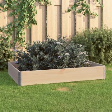 vidaXL Strat înălțat, 80 x 120 cm, lemn masiv de pin vidaXL Strat înălțat, 80 x 120 cm, lemn masiv de pin