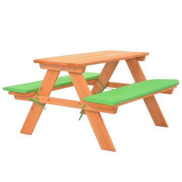 Masa cu banci pentru picnic copii 89x79x50cm lemn masiv brad