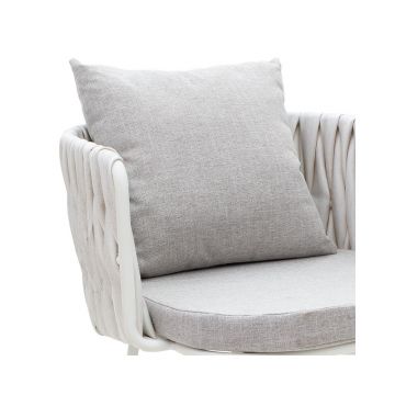 Scaun de gradina Pakoworld Zeren metal alb
