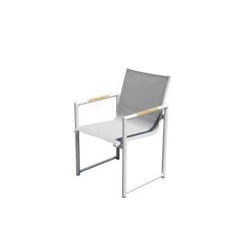Scaun de gradina Soho Bay alb/gri deschis