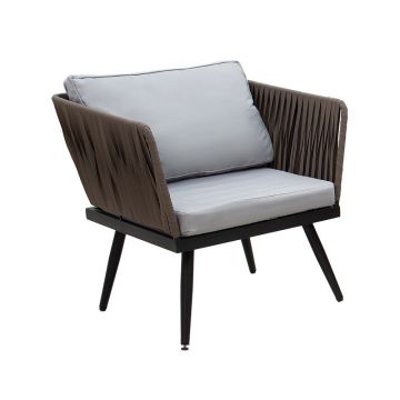 Set de gradina Pakoworld Ciel 4 piese metal negru