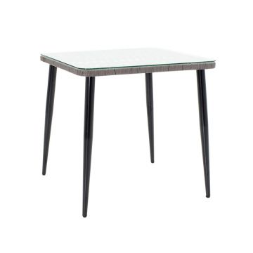 Set de gradina Pakoworld Naoki poliratan gri/metal negru