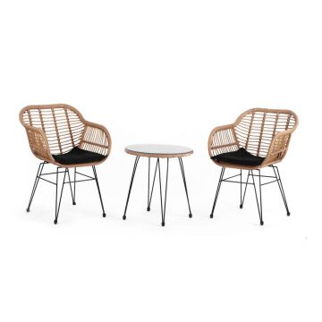 Set mobilier de grădină din ratan artificial Bonami Essentials Tropea
