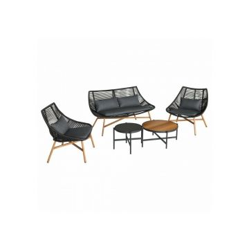 Set mobilier de gradina Mirpol Helsinki negru