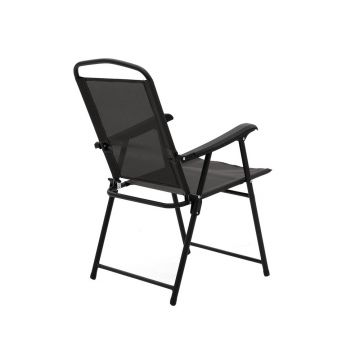 Set pentru gradina Pakoworld Kamelia 6 piese negru metal/sticla