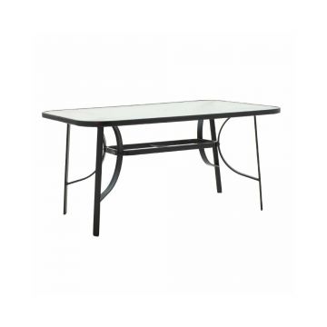 Set pentru gradina Pakoworld Malena 7 piese negru metal/sticla