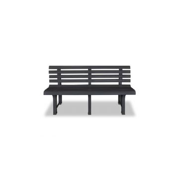 Banca de gradina, antracit, 145,5 cm, plastic Banca de gradina, antracit, 145,5 cm, plastic