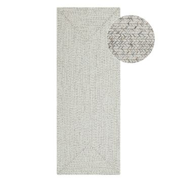 Covor alb/bej de exterior 200x80 cm - NORTHRUGS