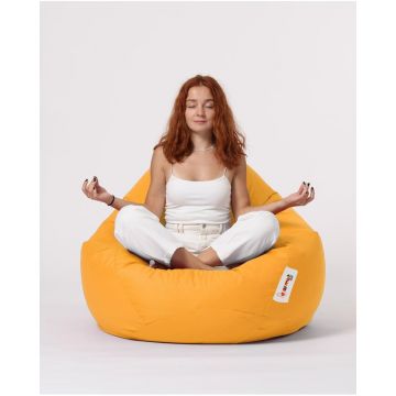 Fotoliu sac pentru grădină galben Premium XXL – Floriane Garden
