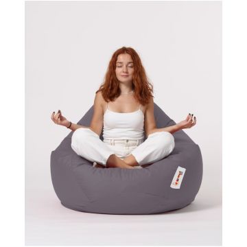 Fotoliu sac pentru grădină gri închis Premium XXL – Floriane Garden