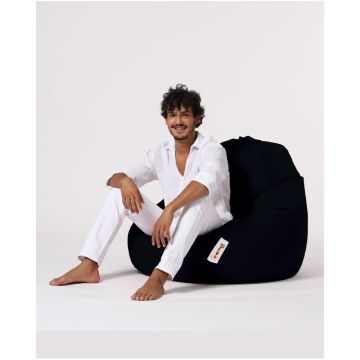 Fotoliu sac pentru grădină negru Premium XXL – Floriane Garden