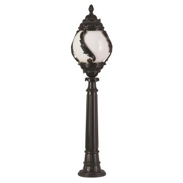Lampadar de exterior, Avonni, 685AVN1210, Plastic ABS, Alb/Negru