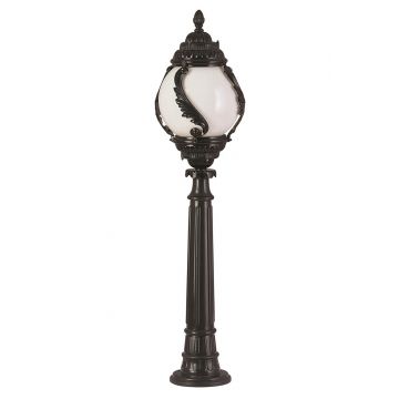 Lampadar de exterior, Avonni, 685AVN1210, Plastic ABS, Alb/Negru