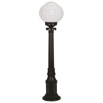 Lampadar de exterior, Avonni, 685AVN1247, Plastic ABS, Alb/Negru