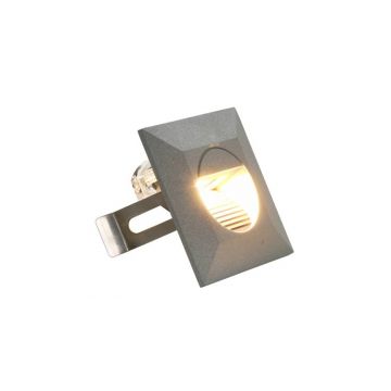 Lampi de perete led de exterior, 6 buc., argintiu, 5 w, patrat