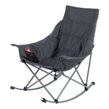 Scaun balansoar pliabil Maximex, Folding, 96x88x86 cm, poliester, gri antracit