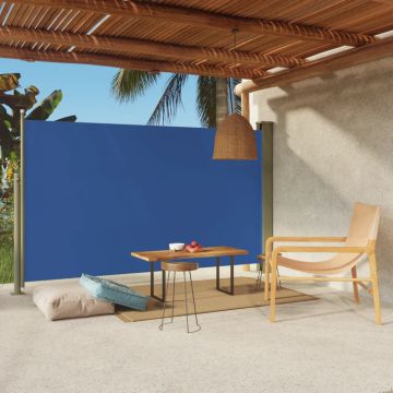 vidaXL Copertină laterală retractabilă de terasă, albastru, 180x300 cm