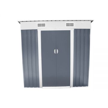 Magazie de gradina pentru depozitare HECHT 4x6 PLUS, cadru si baza metalica, dimensiuni 109 x 184 x 180 cm