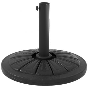 Outsunny Baza 13kg din ciment pentru umbrela de soare, Suport rezistent rotund pentru umbrela 48mm, negru