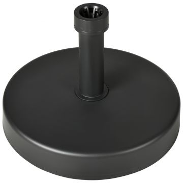 Outsunny Baza pentru umbrela de gradina din plastic PP, greutate max 18kg, Ø45x33 cm, negru