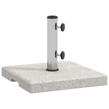 Outsunny Bază Umbrelă Grădină 25kg, Compatibilă cu Stâlpi Ø32mm, Ø38mm, Ø48mm, din Granit și Oțel Inoxidabil | Aosom Romania