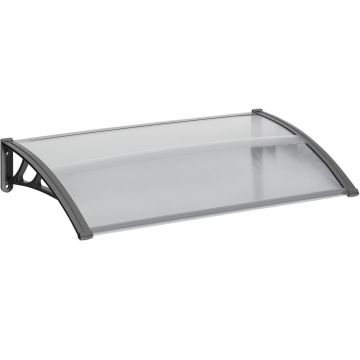 Outsunny Copertină Modernă din Policarbonat și Aluminiu pentru Balcoane Ferestre și Uși | Aosom Romania