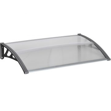 Outsunny Copertină Modernă din Policarbonat și Aluminiu pentru Balcoane Ferestre și Uși | Aosom Romania