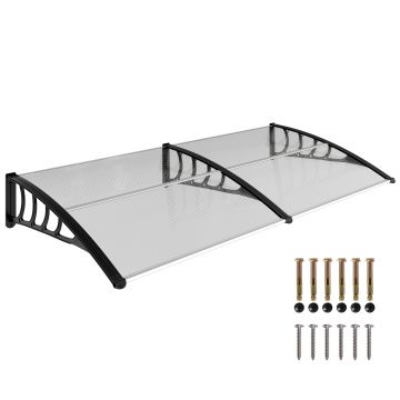 Outsunny Copertina moderna din PP, 200x96x27 cm, negru | Aosom Romania