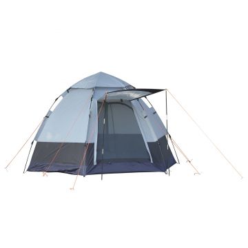 Outsunny Cort de Camping pentru 2 Persoane cu Deschidere Automată și Accesorii Incluse, 2.6x2.6x1.5 m, Gri | Aosom Romania